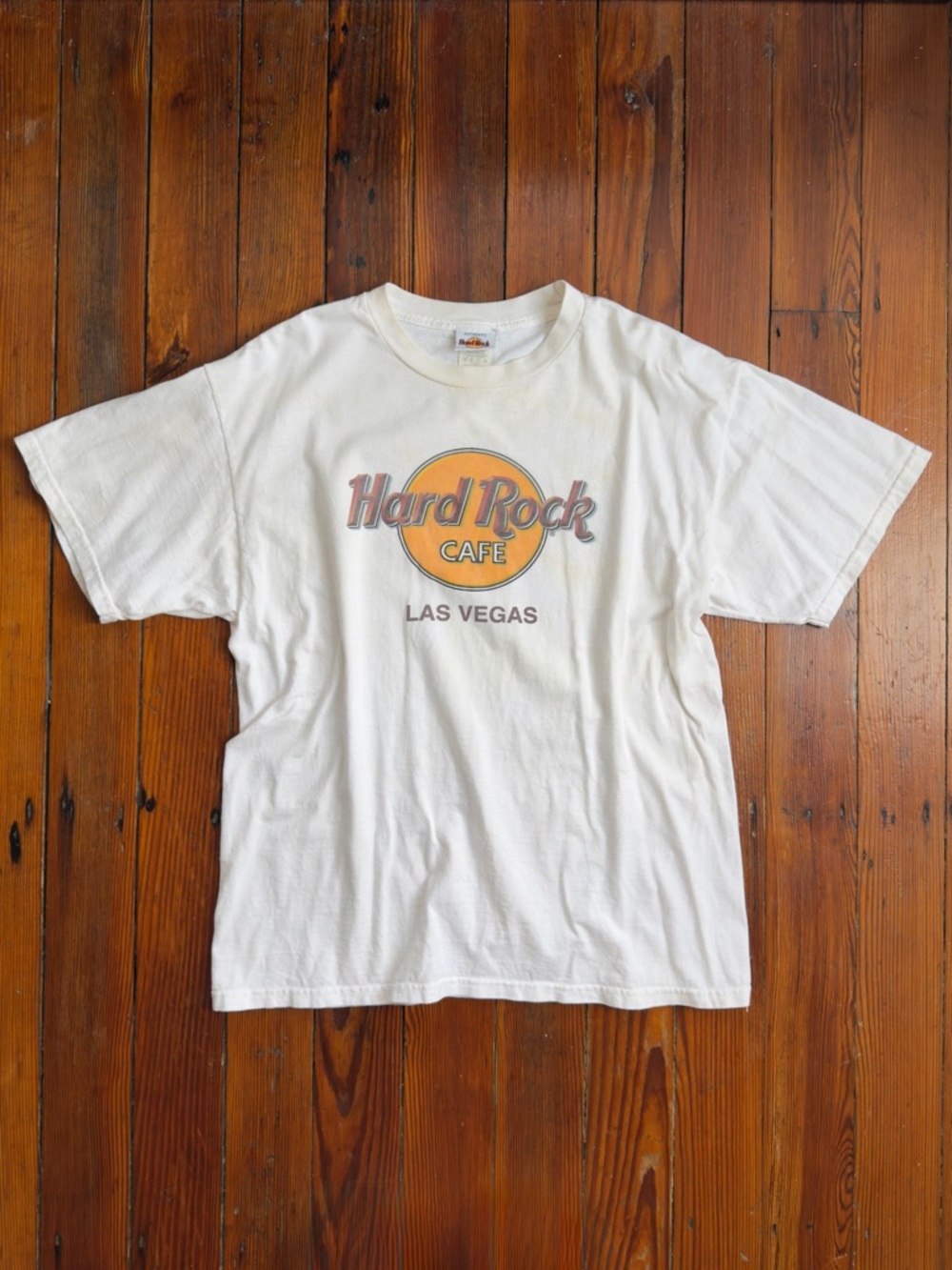 Vintage 90s Hard Rock Cafe Las Vegas T-shirt 100% cotton Large *FLAW*